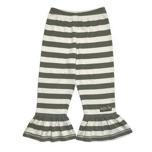 Matilda Jane Serendipity Striped Ruffle Pants Cream Green 6
